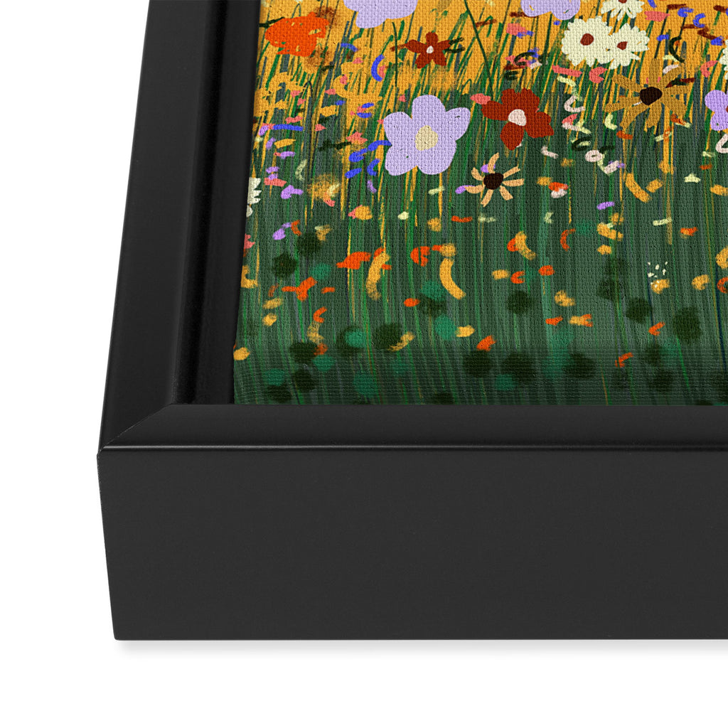 Meadow in summer yellow  Framed Canvas Print Gallery Image 3