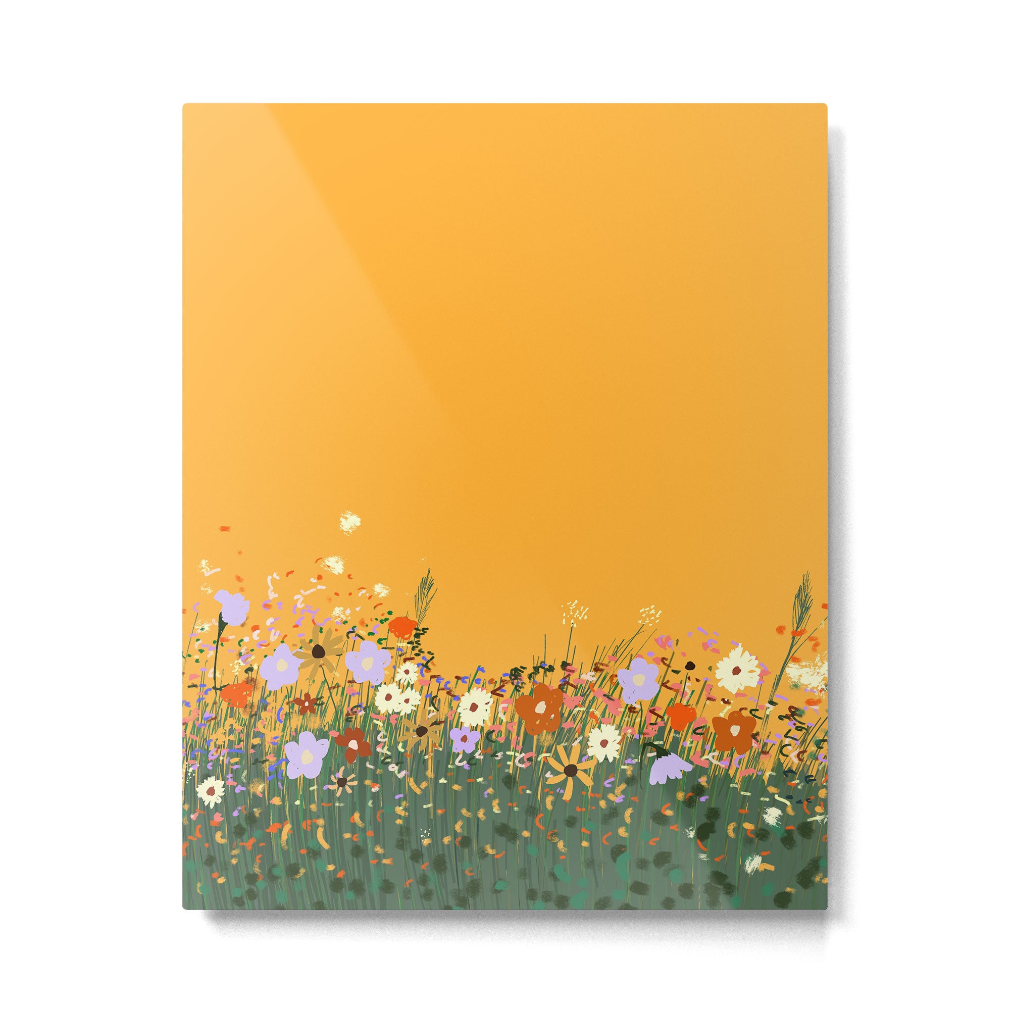 Meadow in summer yellow  Metal Print Gallery Image 6