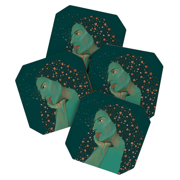 Mother Earth portrait  Coaster Gallery Image 1
