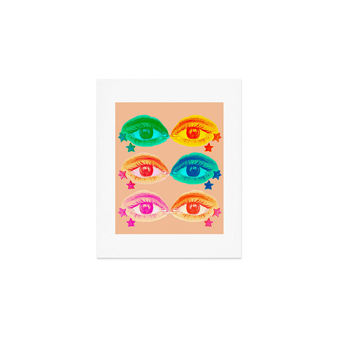 Mystic Colored Eye Pattern  Art Print Gallery Image 1