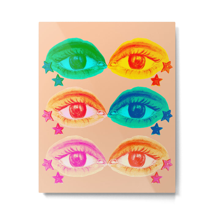 Mystic Colored Eye Pattern  Metal Print Gallery Image 1