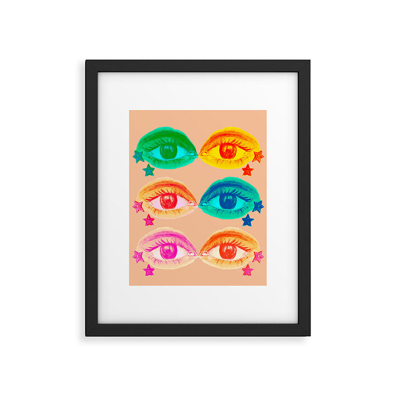 Mystic Colored Eye Pattern  Framed Art Print Gallery Image 6