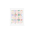 Pastel Color Square Pattern Checkered Art Print Gallery Image 1