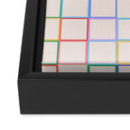 Pastel Color Square Pattern Checkered Framed Canvas Print Gallery Image 3