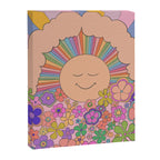 Pastel Retro Hippie Boho Rainbows and Sunshine Poster Canvas Print Gallery Image 8