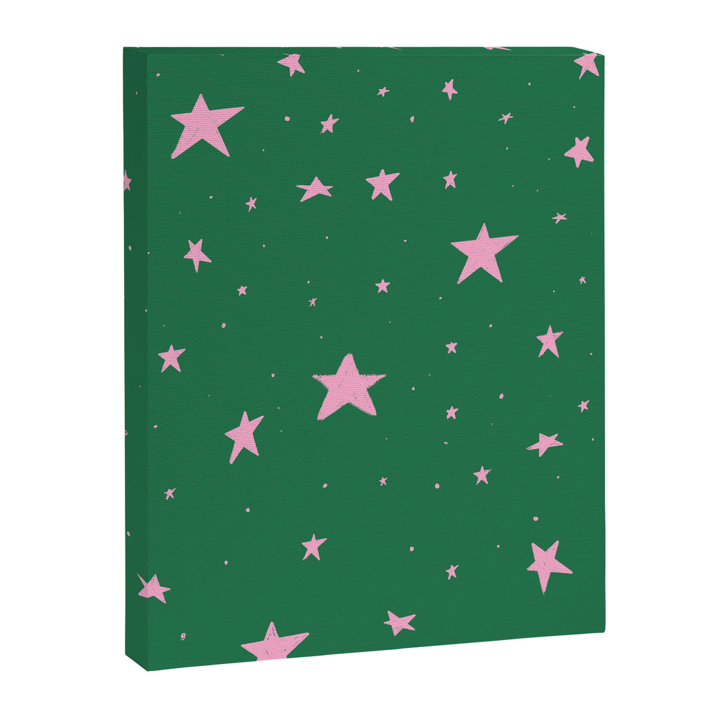 Pink nighttime stars  Canvas Print Gallery Image 6