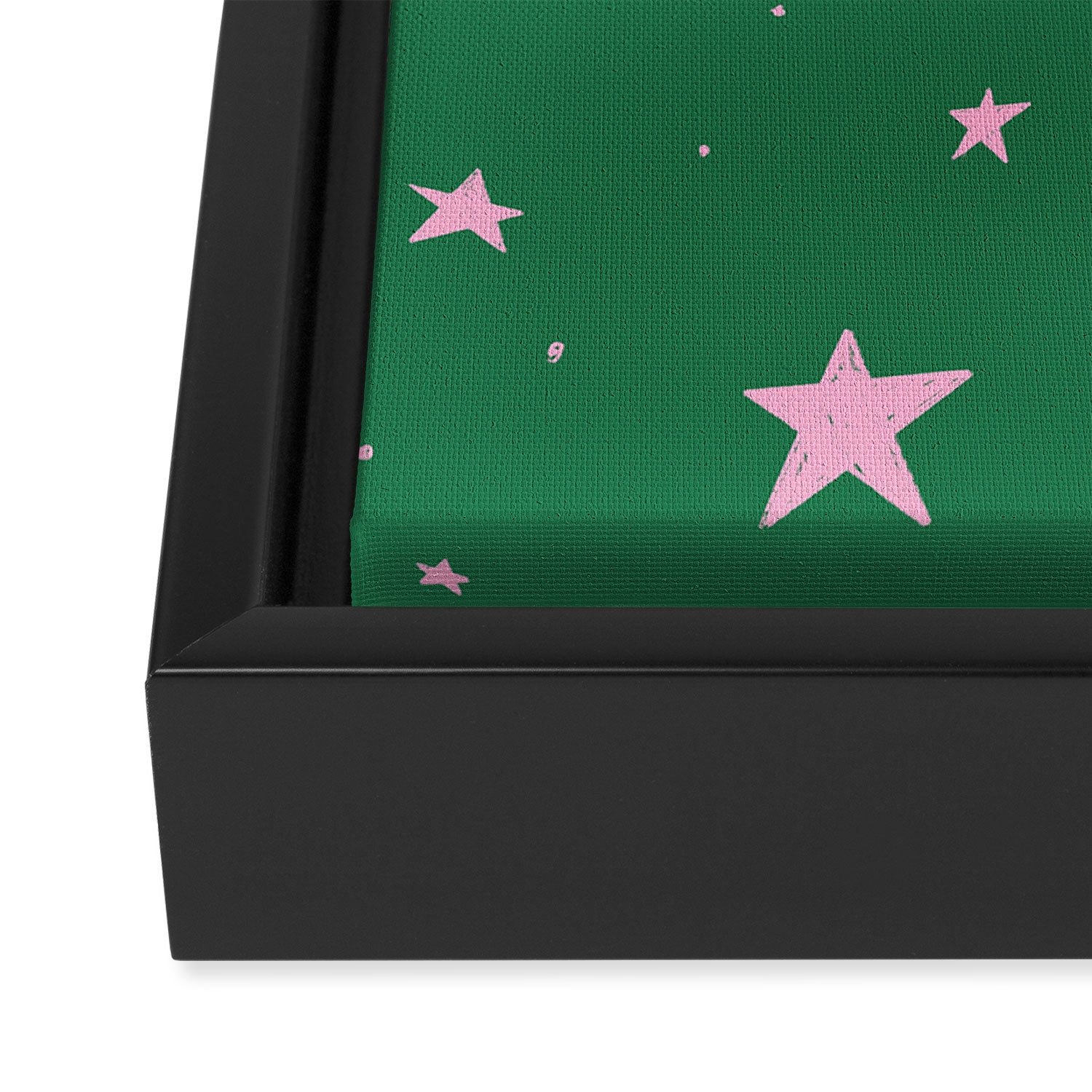 Pink nighttime stars  Framed Canvas Print Gallery Image 3