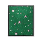Pink nighttime stars  Framed Canvas Print Gallery Image 6
