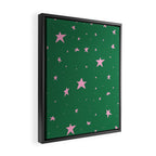 Pink nighttime stars  Framed Canvas Print Gallery Image 2