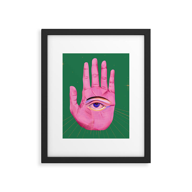 Pink Psychedelic Evil Eye Framed Art Print Gallery Image 6