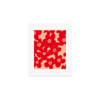 Red flower pattern  Art Print Gallery Image 1