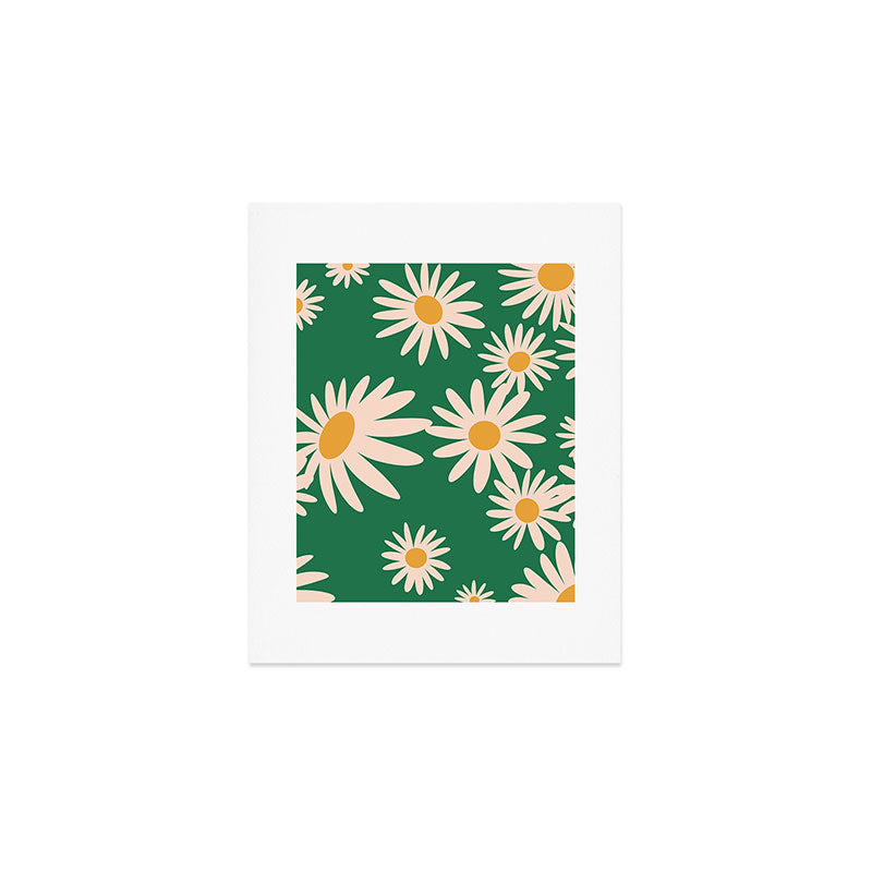 Retro Daisy pattern  Art Print Gallery Image 1