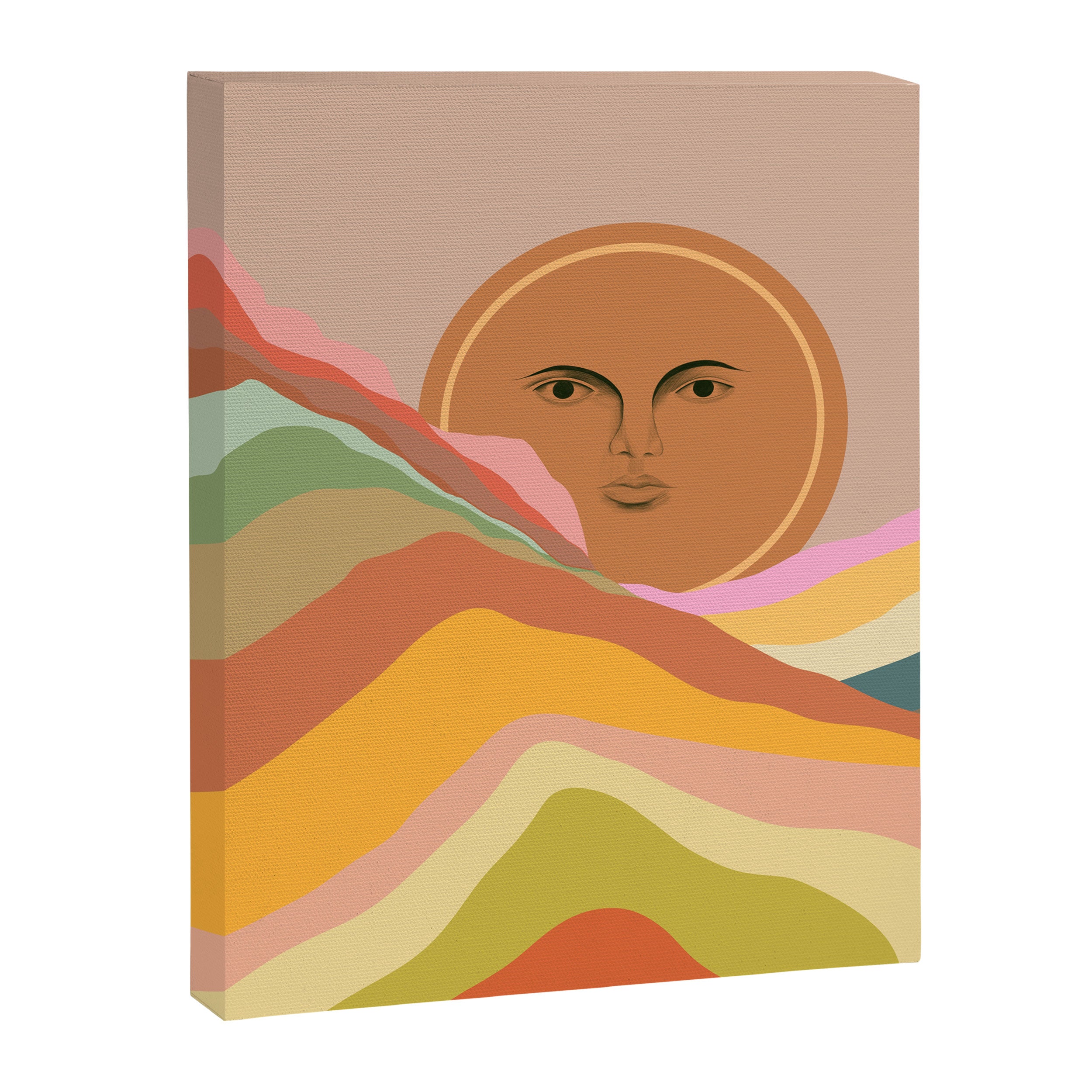 Sun over the rainbow hills Canvas Print Gallery Image 8