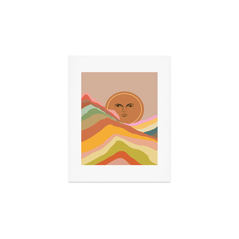 Sun over the rainbow hills Art Print Gallery Image 1