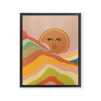 Sun over the rainbow hills Framed Canvas Print Gallery Image 8