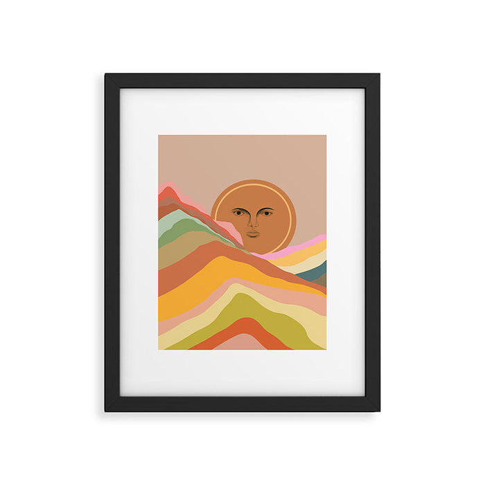 Sun over the rainbow hills Framed Art Print Gallery Image 1
