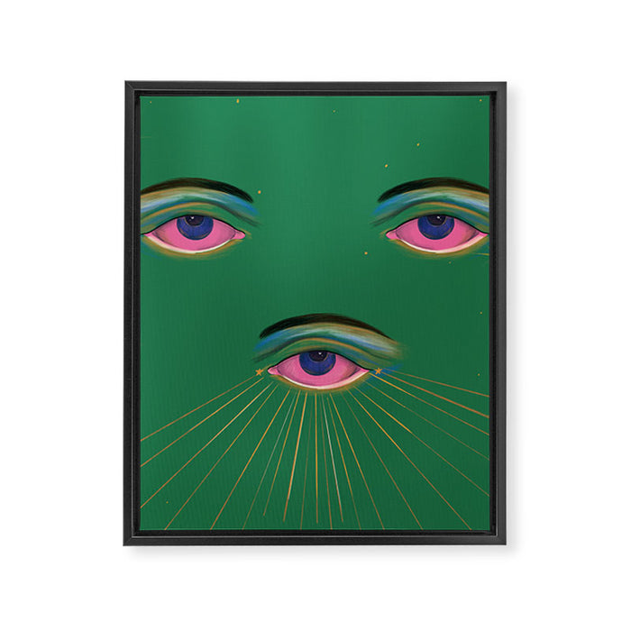 Three Eyes  Framed Canvas Print Gallery Image 1