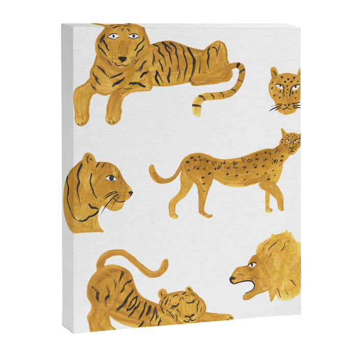 Tiger Lion Cheetah pattern  Canvas Print Gallery Image 1