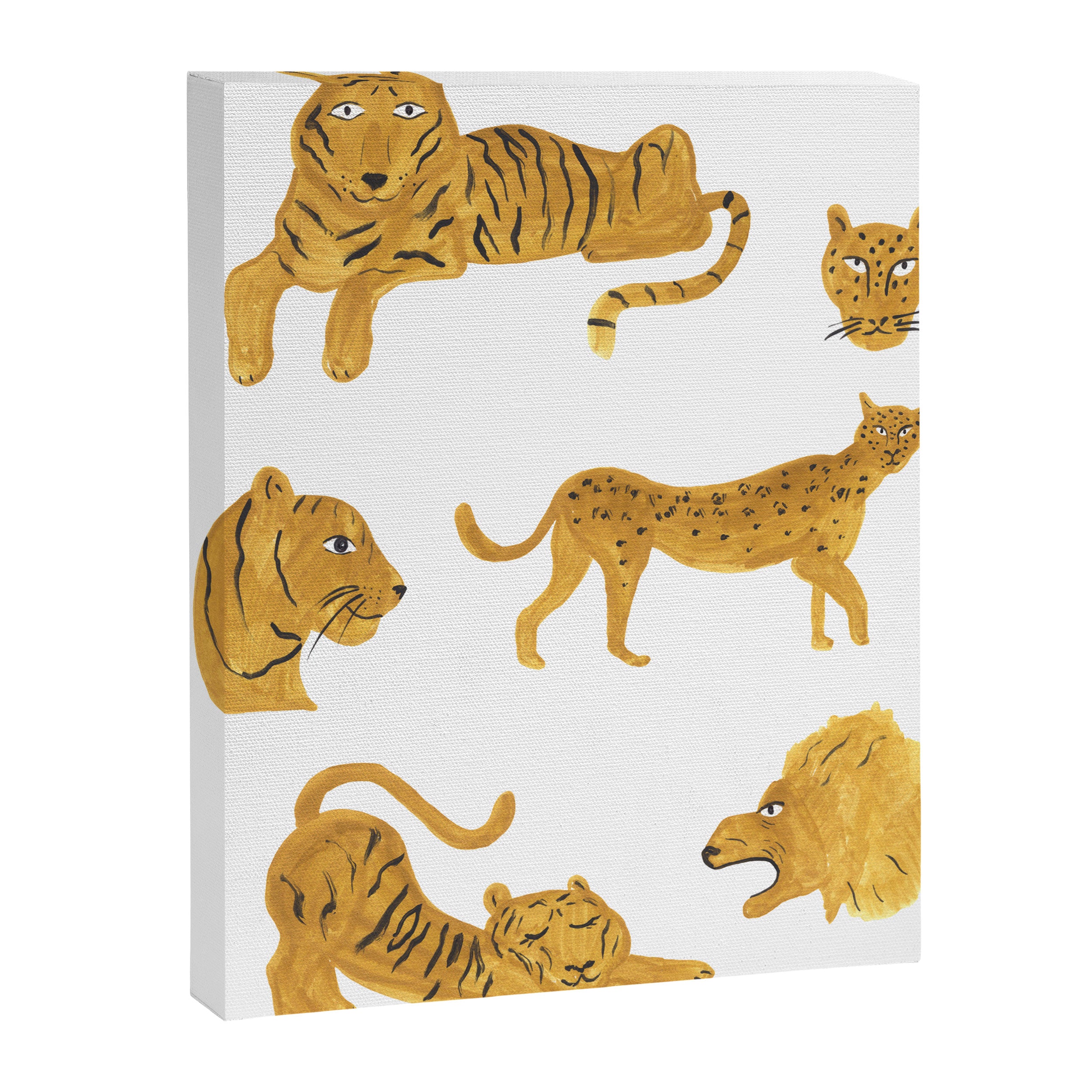 Tiger Lion Cheetah pattern  Canvas Print Gallery Image 8