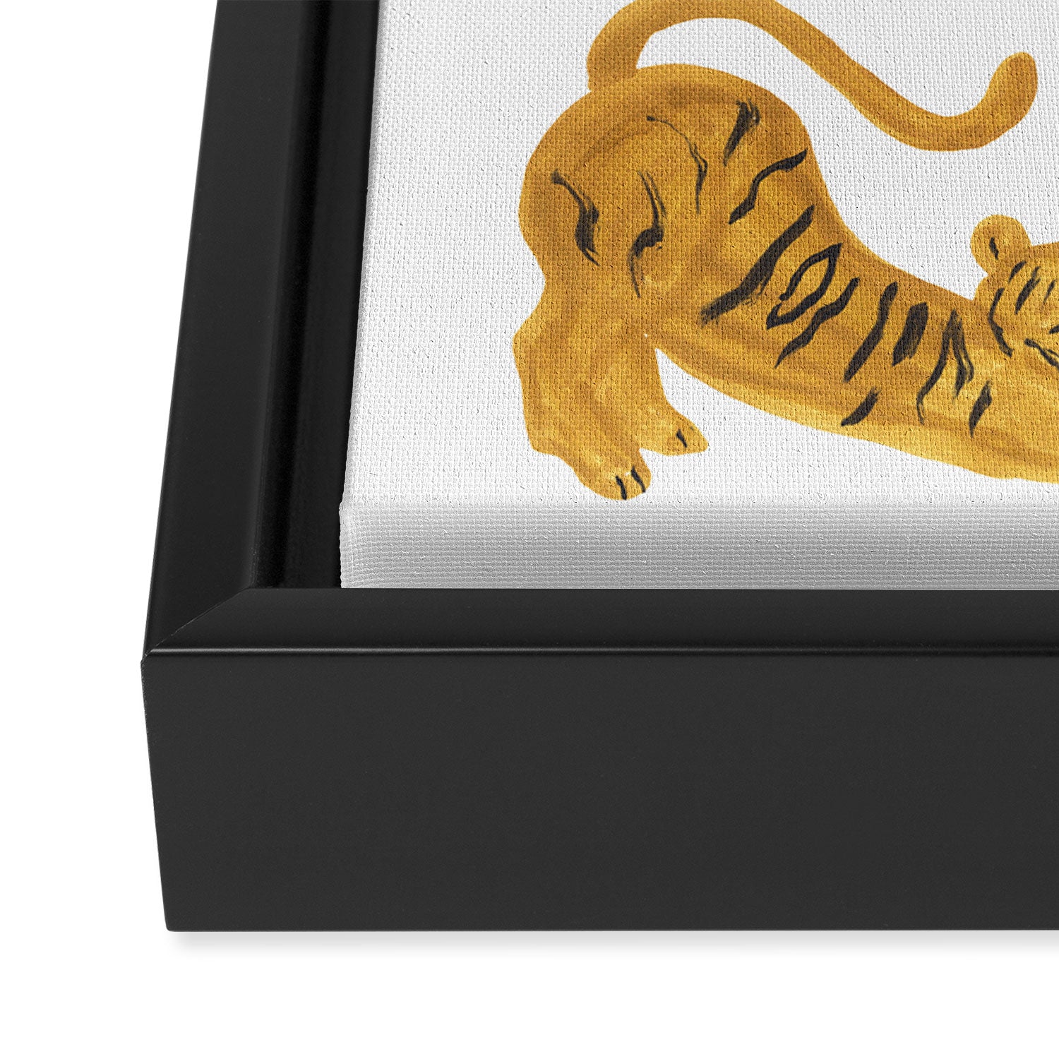 Tiger Lion Cheetah pattern  Framed Canvas Print Gallery Image 3
