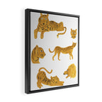 Tiger Lion Cheetah pattern  Framed Canvas Print Gallery Image 2
