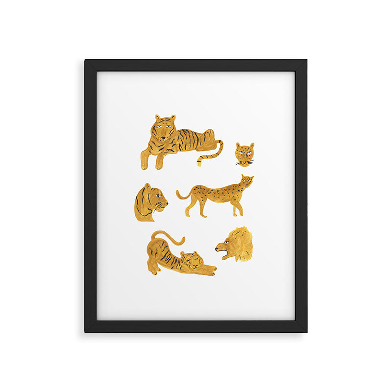 Tiger Lion Cheetah pattern  Framed Art Print Gallery Image 6