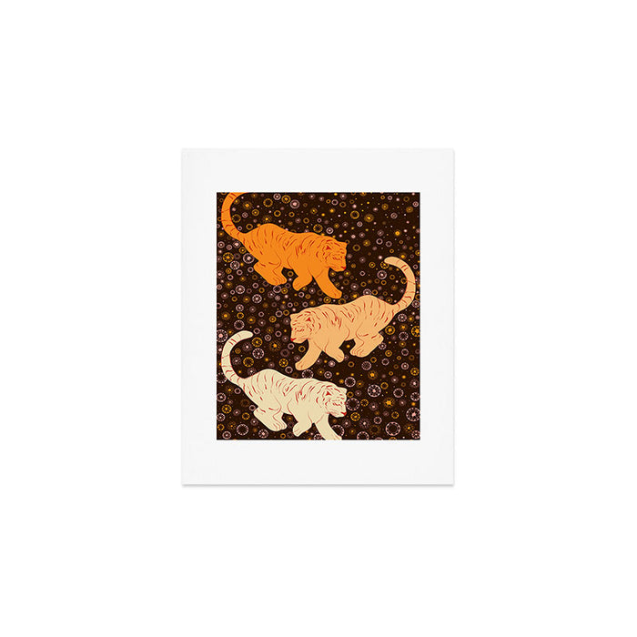 Tigers in a meadow  Art Print Gallery Image 1