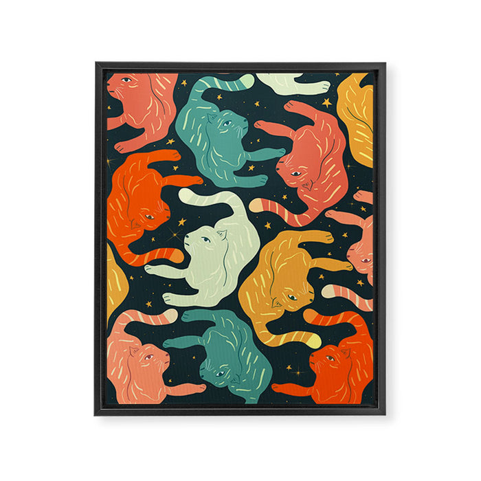 Tigers in the sky Framed Canvas Print Gallery Image 1