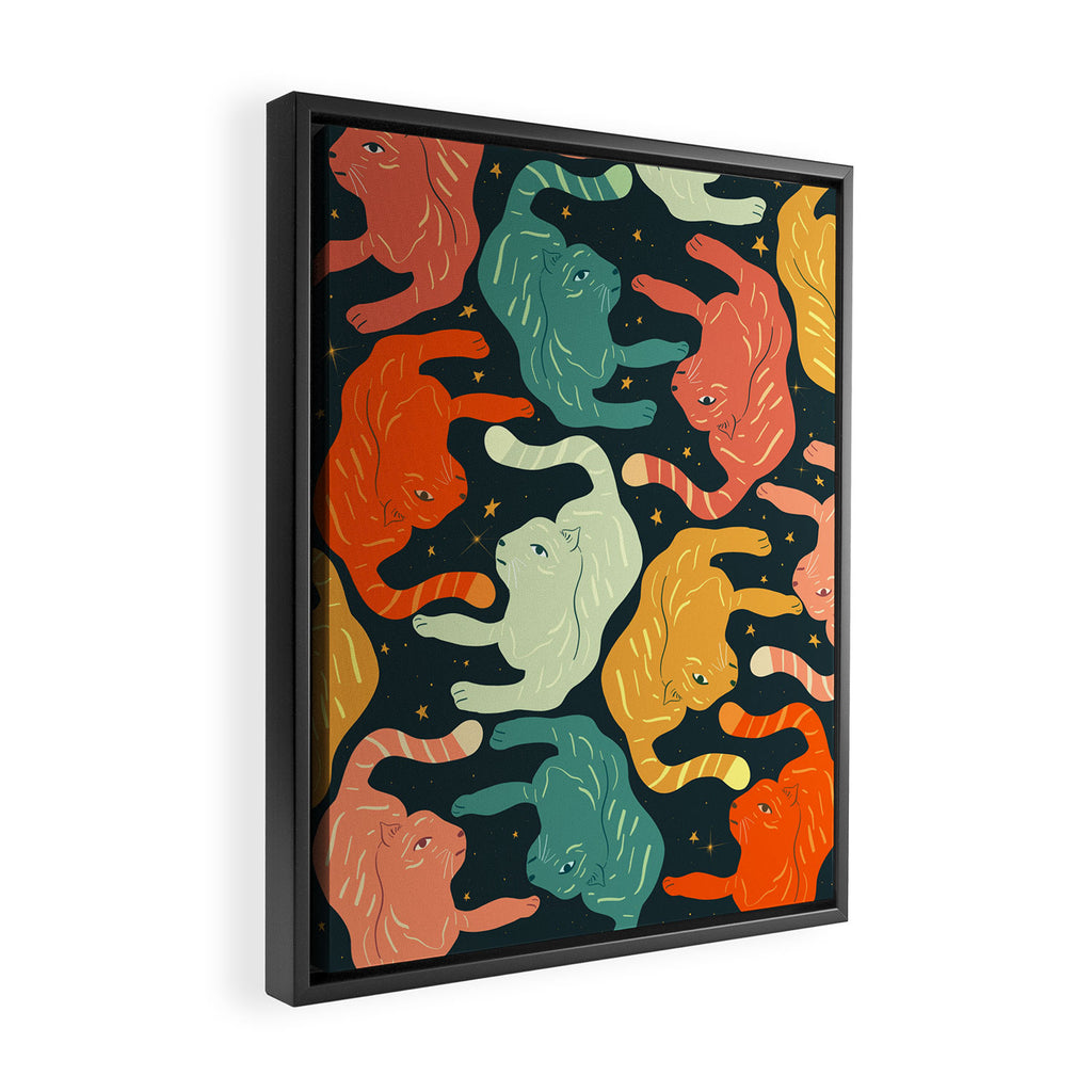 Tigers in the sky Framed Canvas Print Gallery Image 2