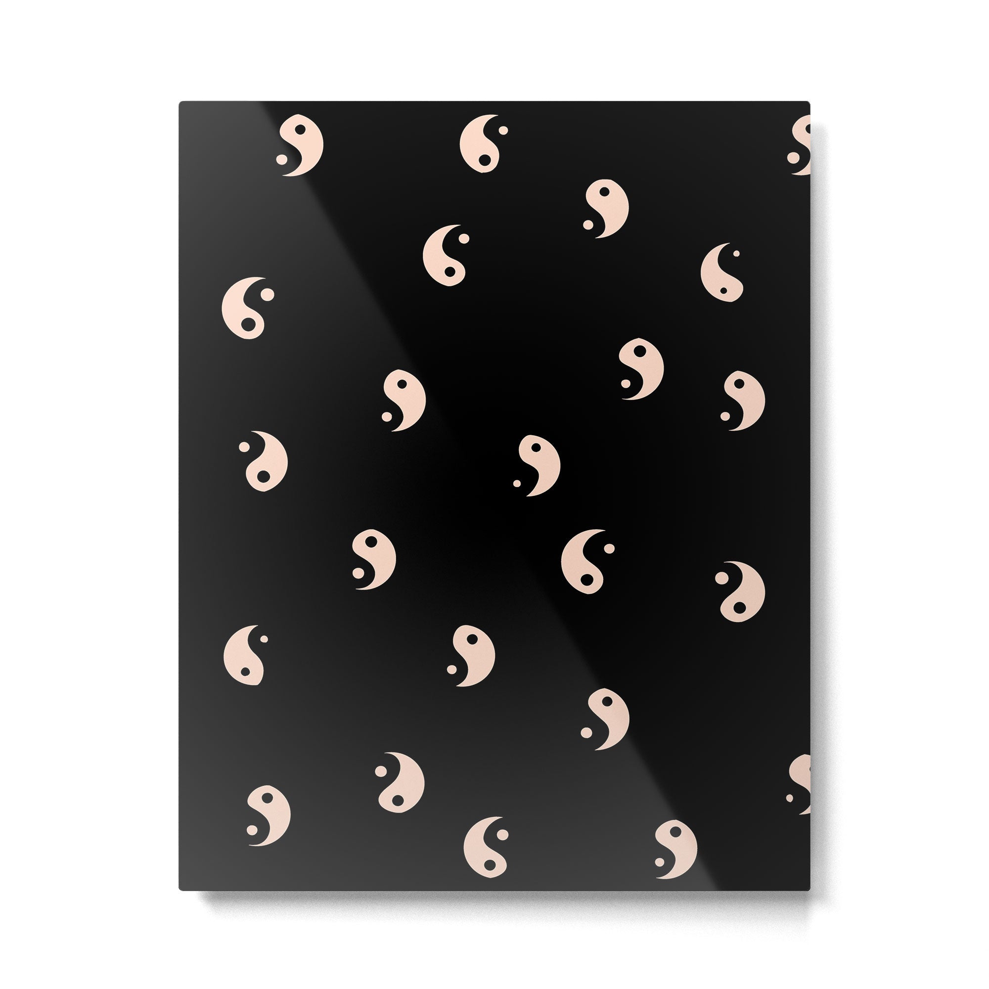 Yin and yang black and white Metal Print Gallery Image 6