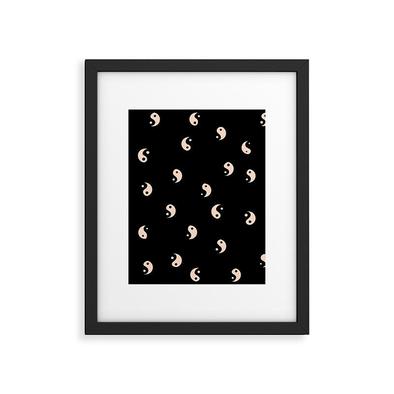 Yin and yang black and white Framed Art Print Gallery Image 6