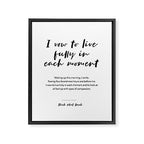 I vow to live fully in each moment. Thich Nhat Hanh Framed Canvas Print Gallery Image 6