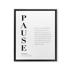 Pause Quote by Tara Brach Framed Canvas Print Gallery Image 6