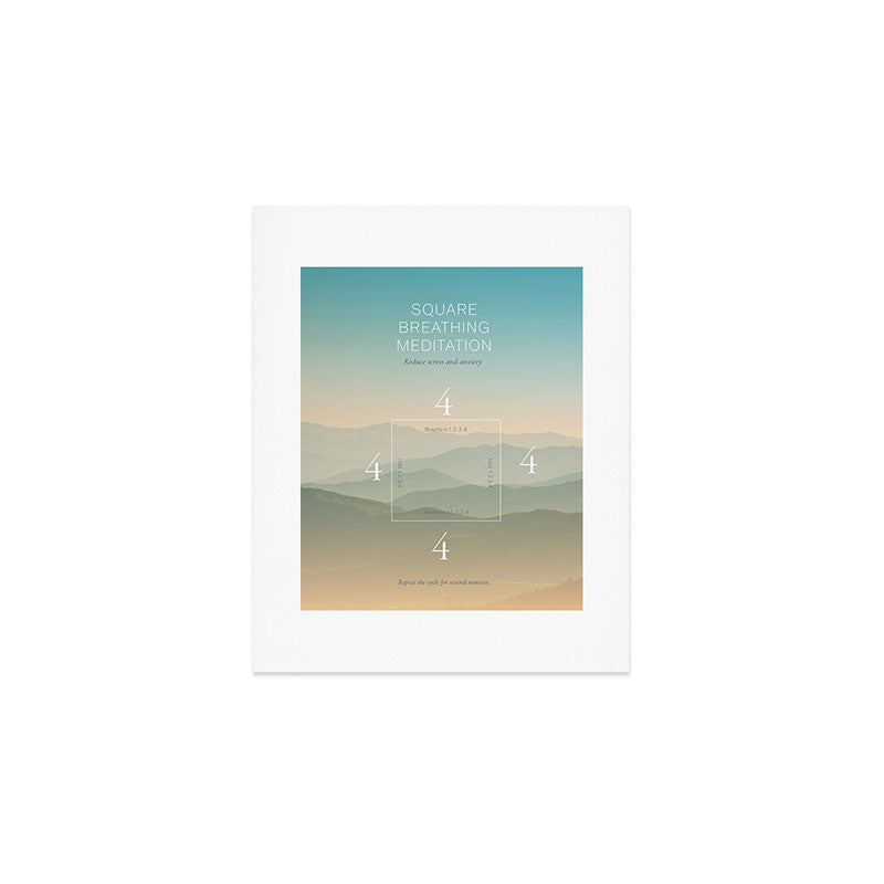 Square breathing meditation Art Print Gallery Image 1