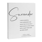 Surrender.  Quote from The Surrender Experiment by Michael A. Singer Canvas Print Gallery Image 6