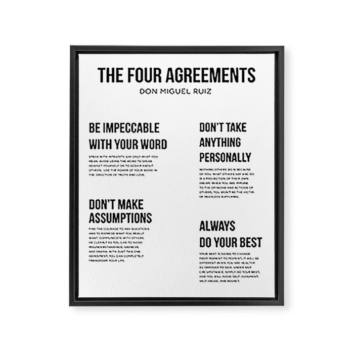 The Four Agreements 2 Framed Canvas Print Gallery Image 1