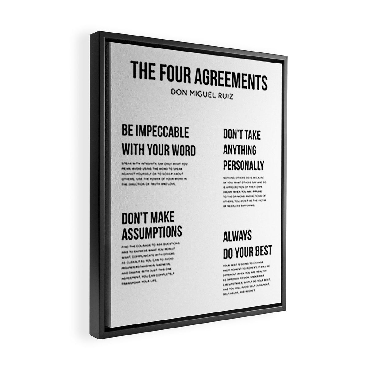 The Four Agreements 2 Framed Canvas Print Gallery Image 2