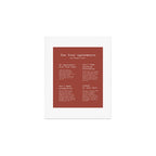 The Four Agreements Brown Art Print Gallery Image 1
