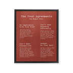 The Four Agreements Brown Framed Canvas Print Gallery Image 6