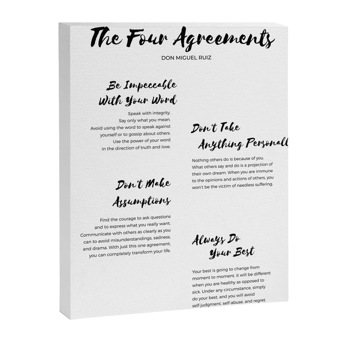 The Four Agreements Brush 2 Canvas Print Gallery Image 1