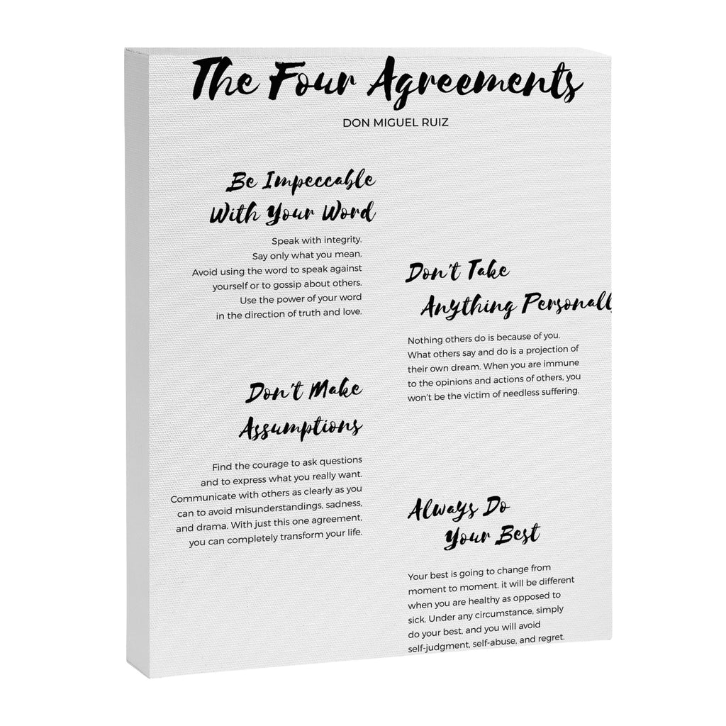 The Four Agreements Brush 2 Canvas Print Gallery Image 6