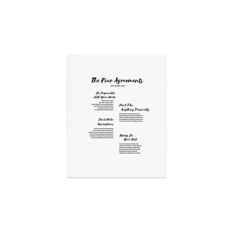 The Four Agreements Brush 2 Art Print Gallery Image 1