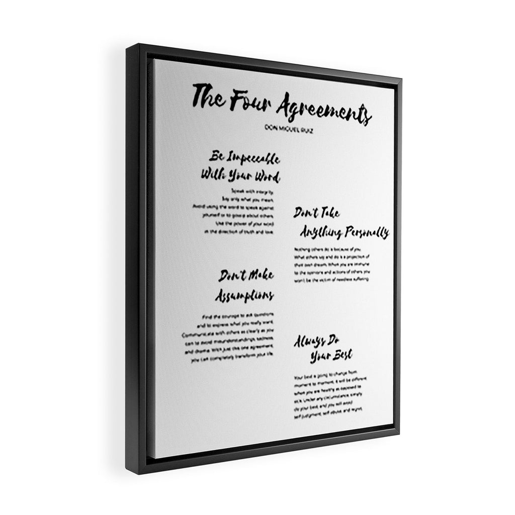 The Four Agreements Brush 2 Framed Canvas Print Gallery Image 2