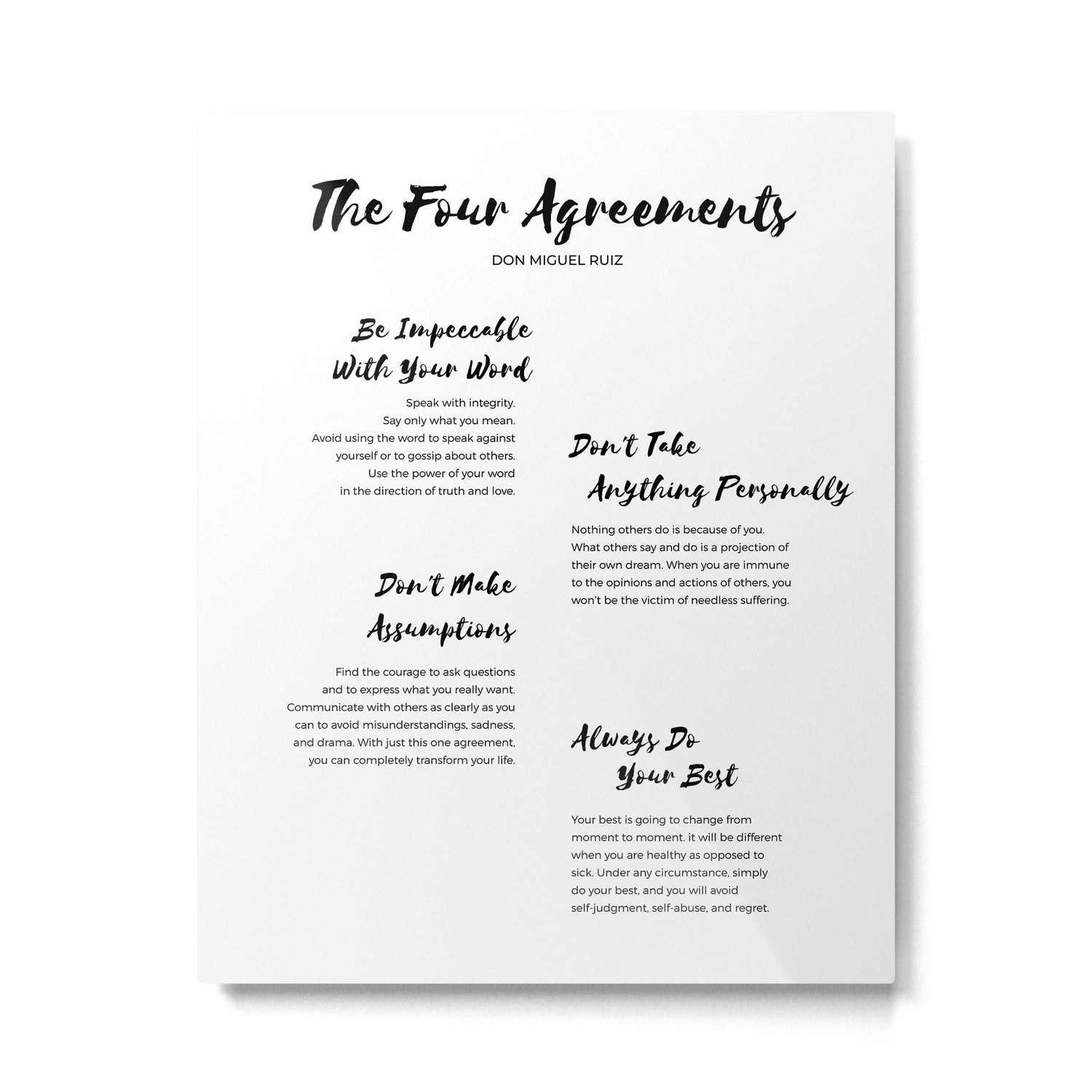 The Four Agreements Brush 2 Metal Print Gallery Image 4