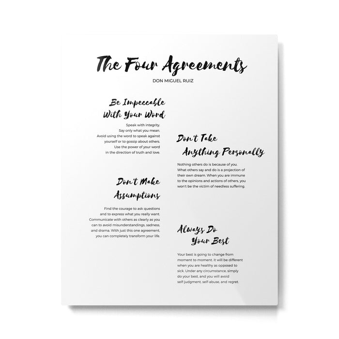 The Four Agreements Brush 2 Metal Print Gallery Image 1