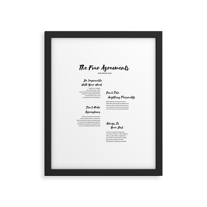 The Four Agreements Brush 2 Framed Art Print Gallery Image 5