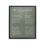 The Four Agreements Green Framed Canvas Print Gallery Image 6