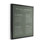 The Four Agreements Green Framed Canvas Print Gallery Image 2