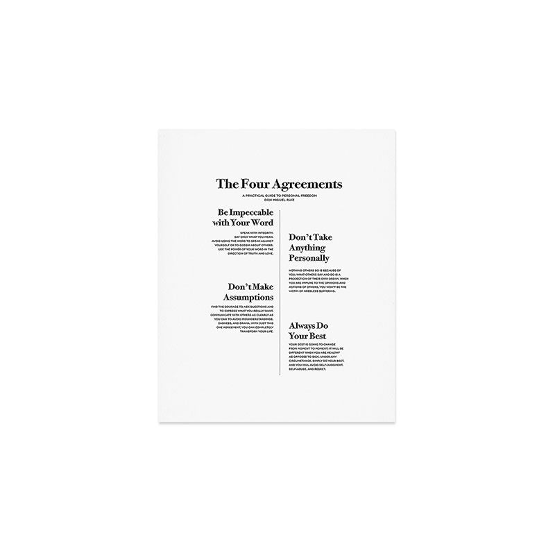 The Four Agreements Art Print Gallery Image 1