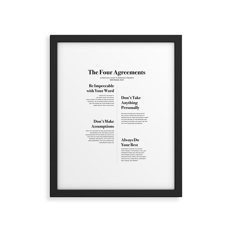 The Four Agreements Framed Art Print Gallery Image 5